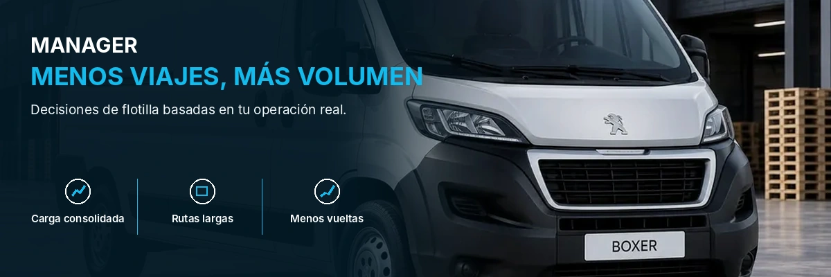 Manager · Manager para rutas de alto volumen: cómo reducir viajes