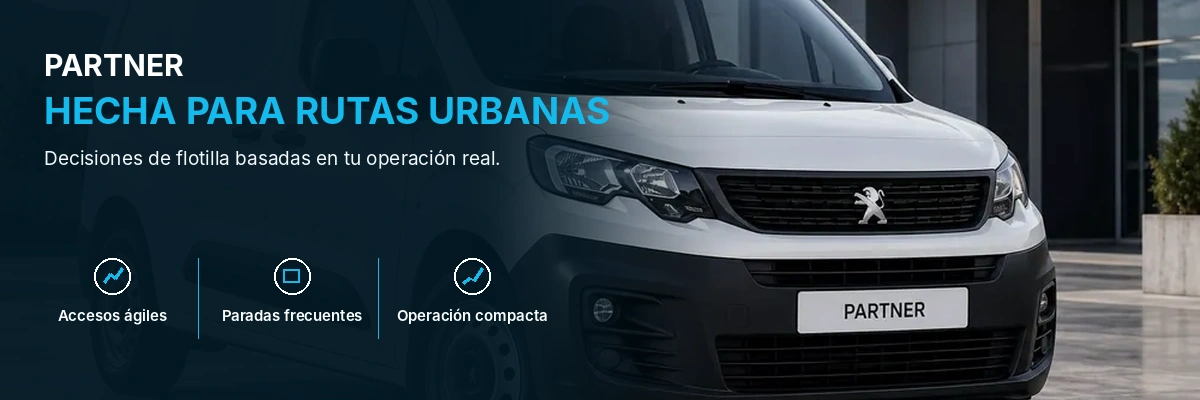Partner · Partner en rutas urbanas: cuándo conviene una van compacta